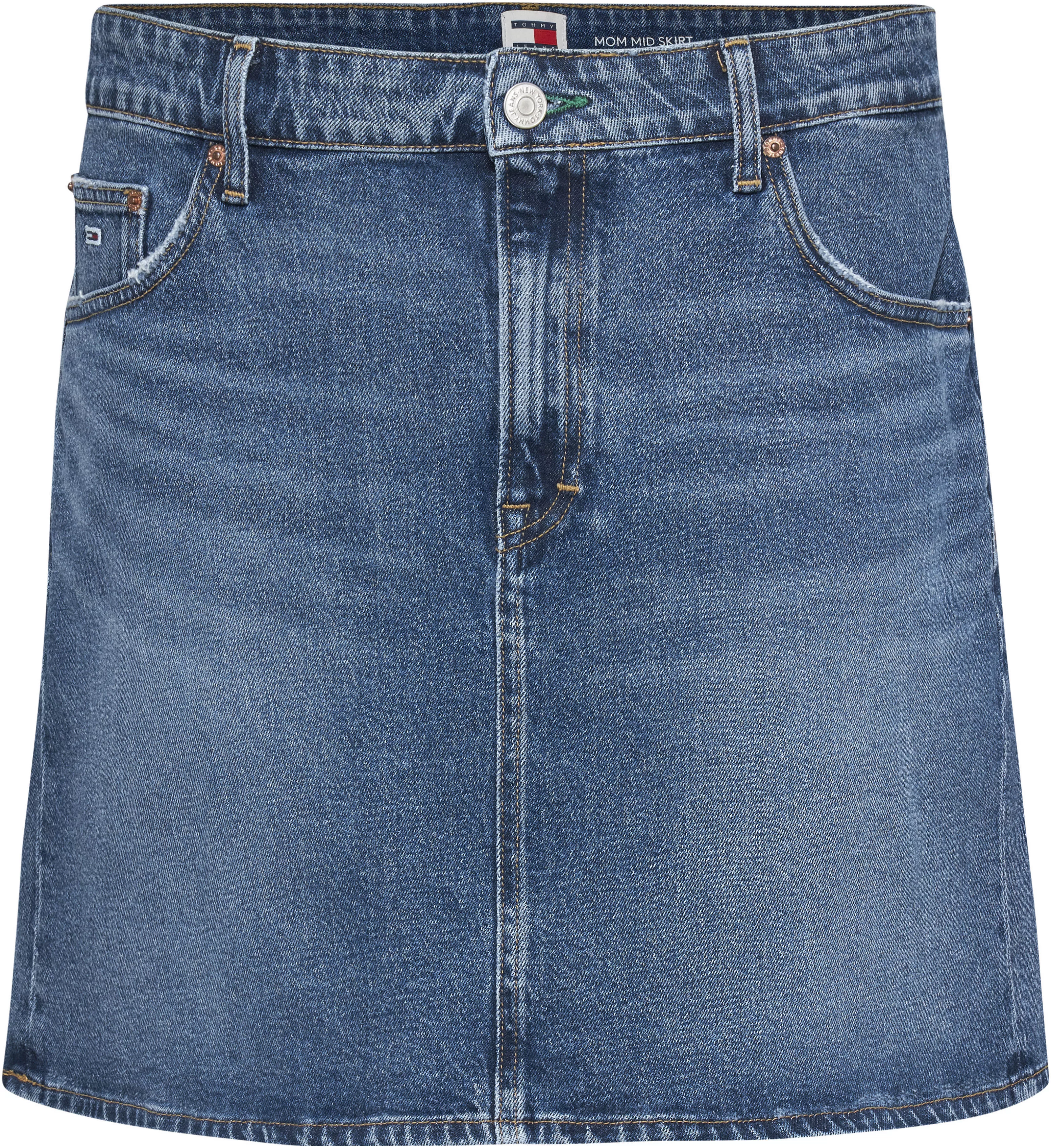 Tommy Jeans Curve Jeansrock "CRV MOM UH SKIRT AH6158", Webrock mit Logostic günstig online kaufen