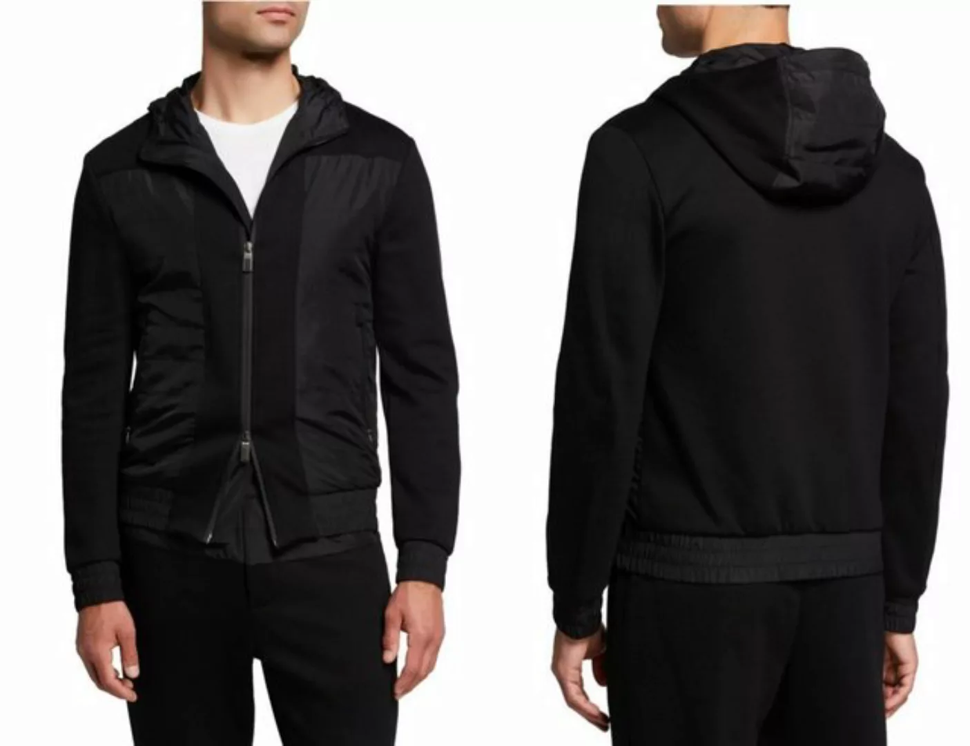 Brioni Winterjacke CANALI Black Edition Tonal Hooded Hi-tech Jacket Jersey günstig online kaufen