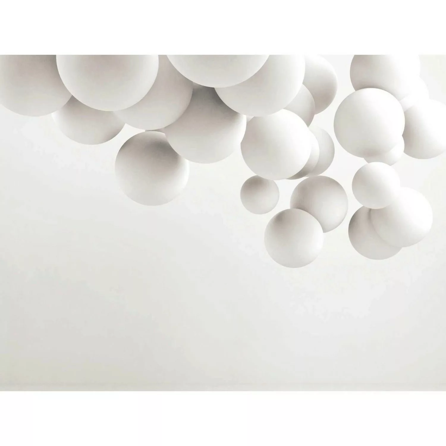Bricoflor 3D Tapete In Weiß Moderne Fototapete Mit Bubbel Design Digitaldru günstig online kaufen