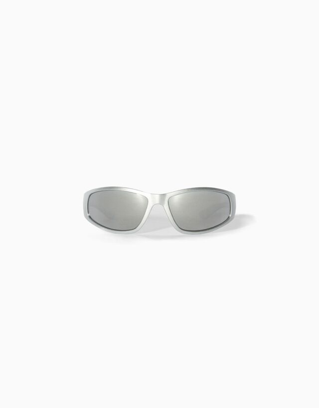 Bershka Chromfarbene Sonnenbrille Bskteen Silber günstig online kaufen