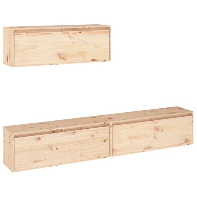 vidaXL TV-Schrank TV-Schränke 3 Stk Massivholz Kiefer Lowboard Lowboard günstig online kaufen