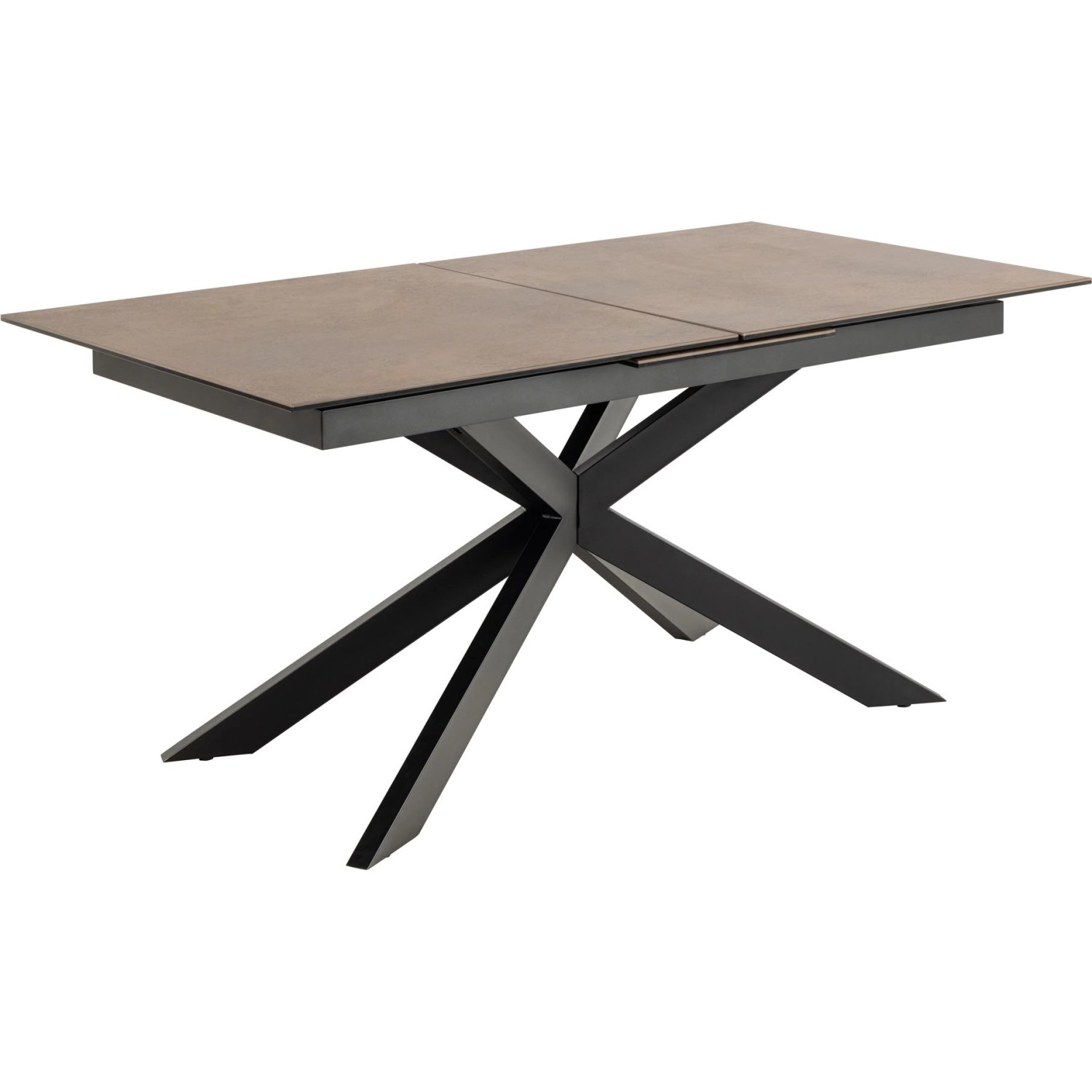 ebuy24 Irwine Esstisch 90x168/210cm inkl 1 Zusatzplatte Braun günstig online kaufen
