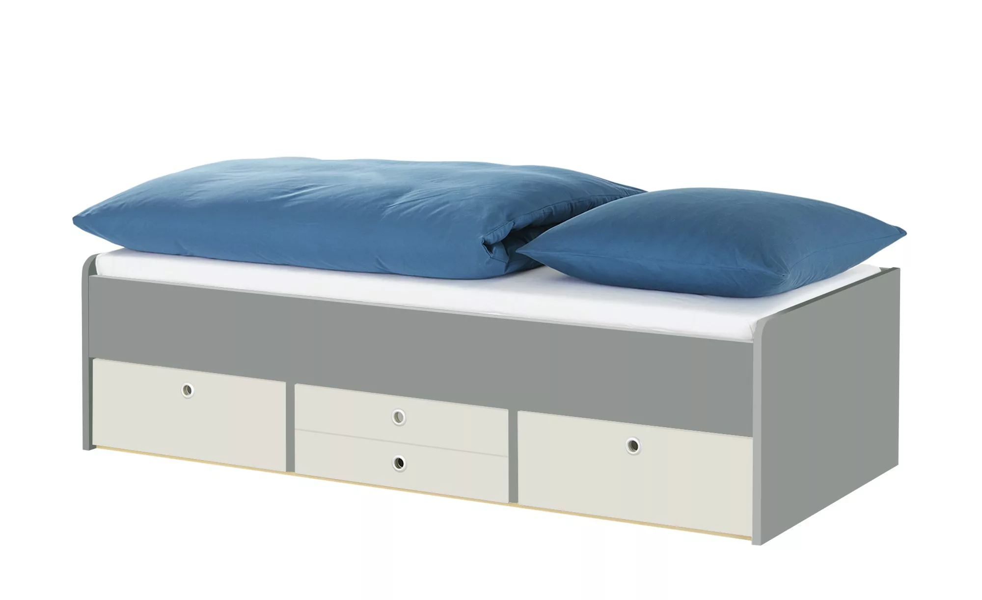 Schubkastenbett  Grow Up - grau - 127 cm - 54,5 cm - Betten > Bettgestelle günstig online kaufen