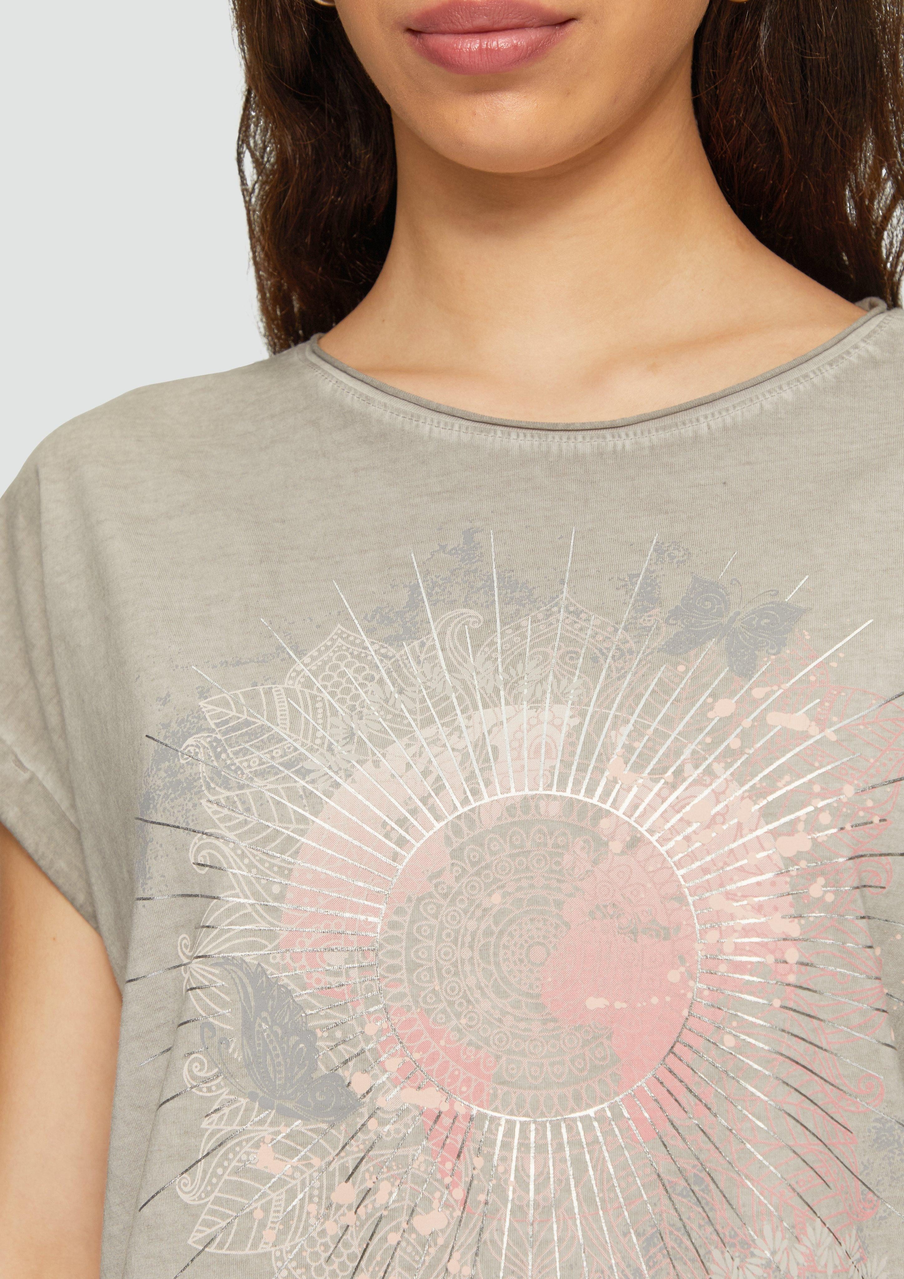 QS T-Shirt mit Frontprint günstig online kaufen