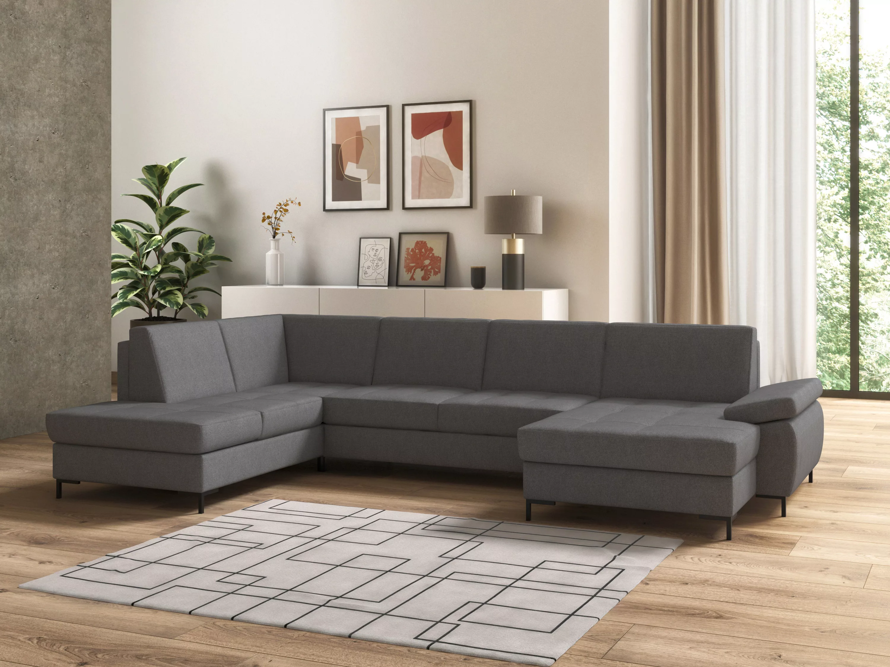 DOMO collection Wohnlandschaft "Capelo, komfortabel, klare Linien zeichnen günstig online kaufen
