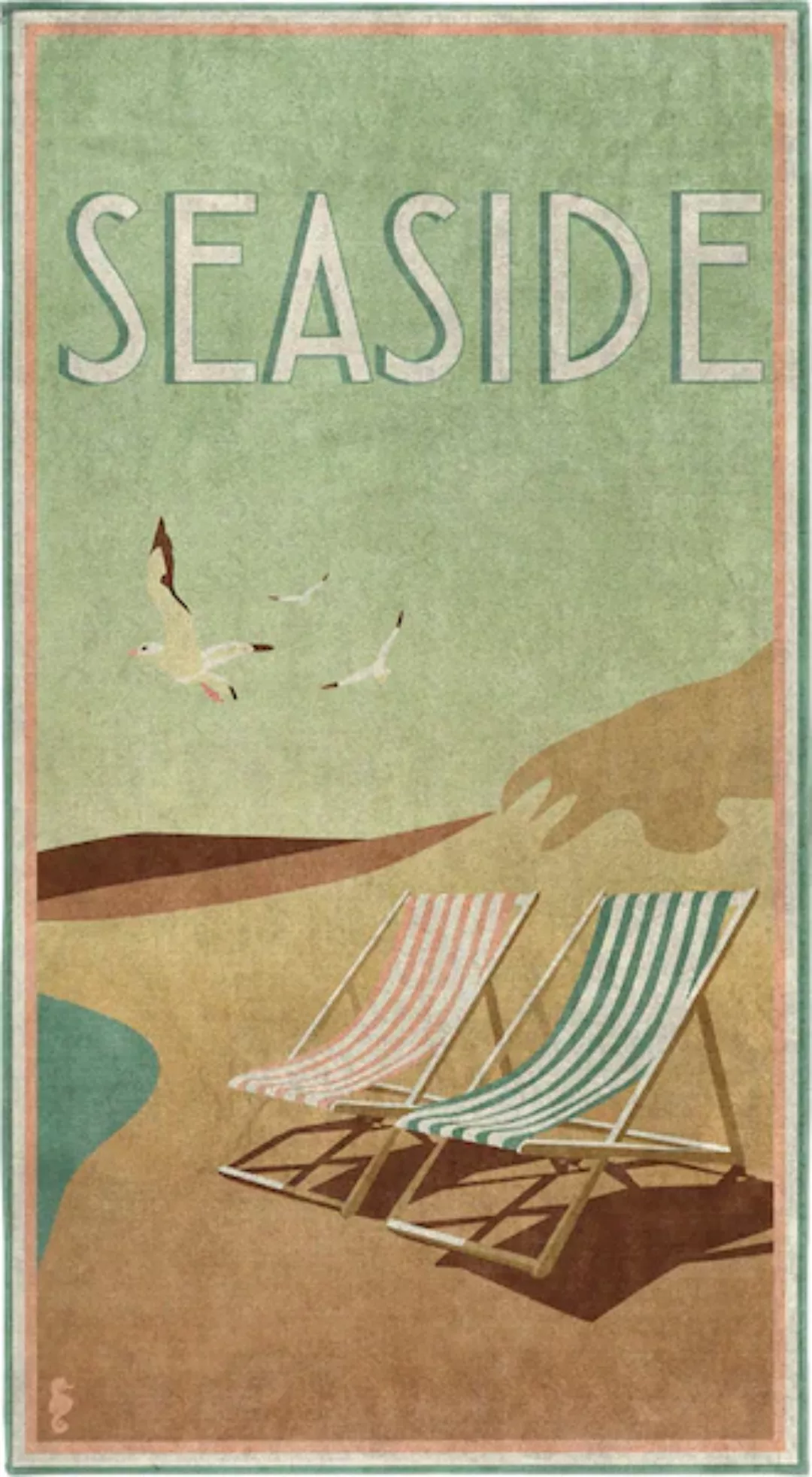 Seahorse Strandtuch »Blackpool«, (1 St.), mit Vintage Aufdruck günstig online kaufen