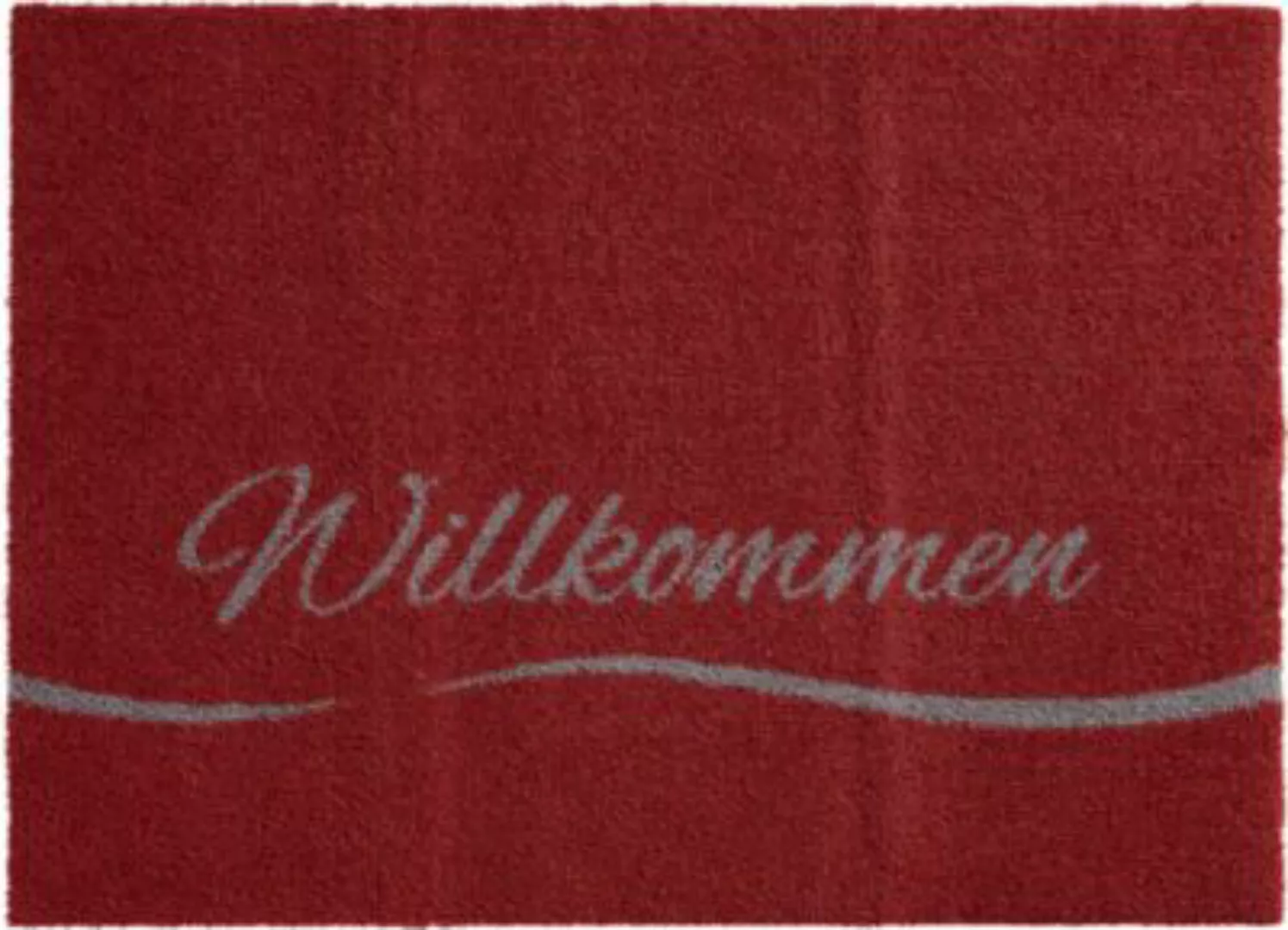 Erwin Müller "Fußmatte ""Willkommen""" weinrot Gr. 40 x 100 günstig online kaufen