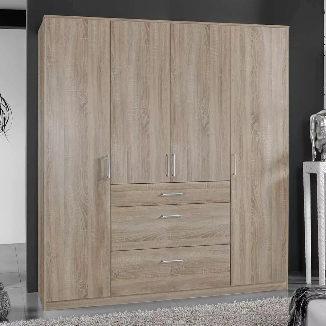 Kleiderschrank Eiche Sägerau Made in Germany 199 cm hoch günstig online kaufen