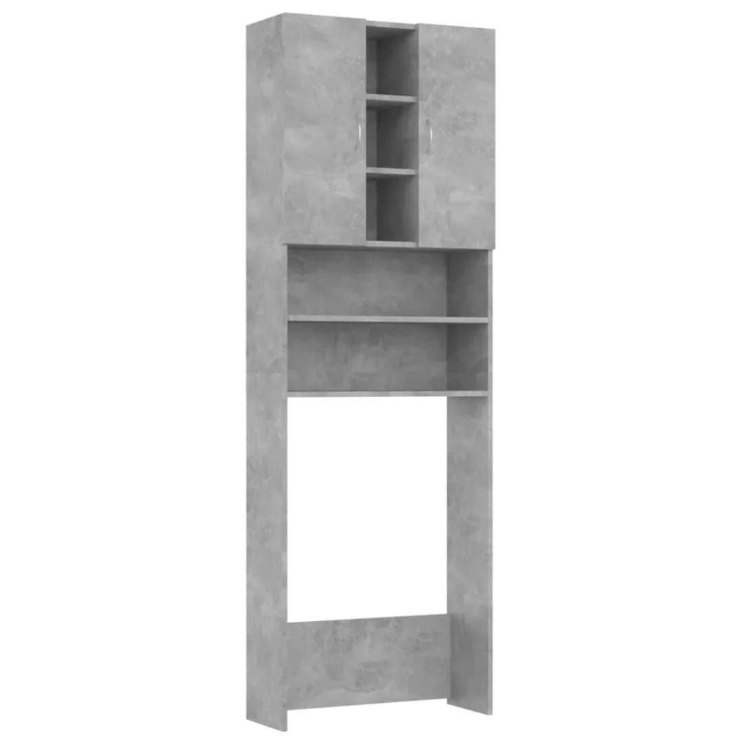 Waschmaschinenschrank Betongrau 64x25,5x190 Cm günstig online kaufen