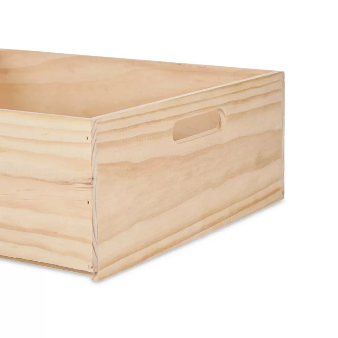 Aufbewahrungsbox Kiefernholz Naturbraun (35 X 14 X 40 Cm) günstig online kaufen