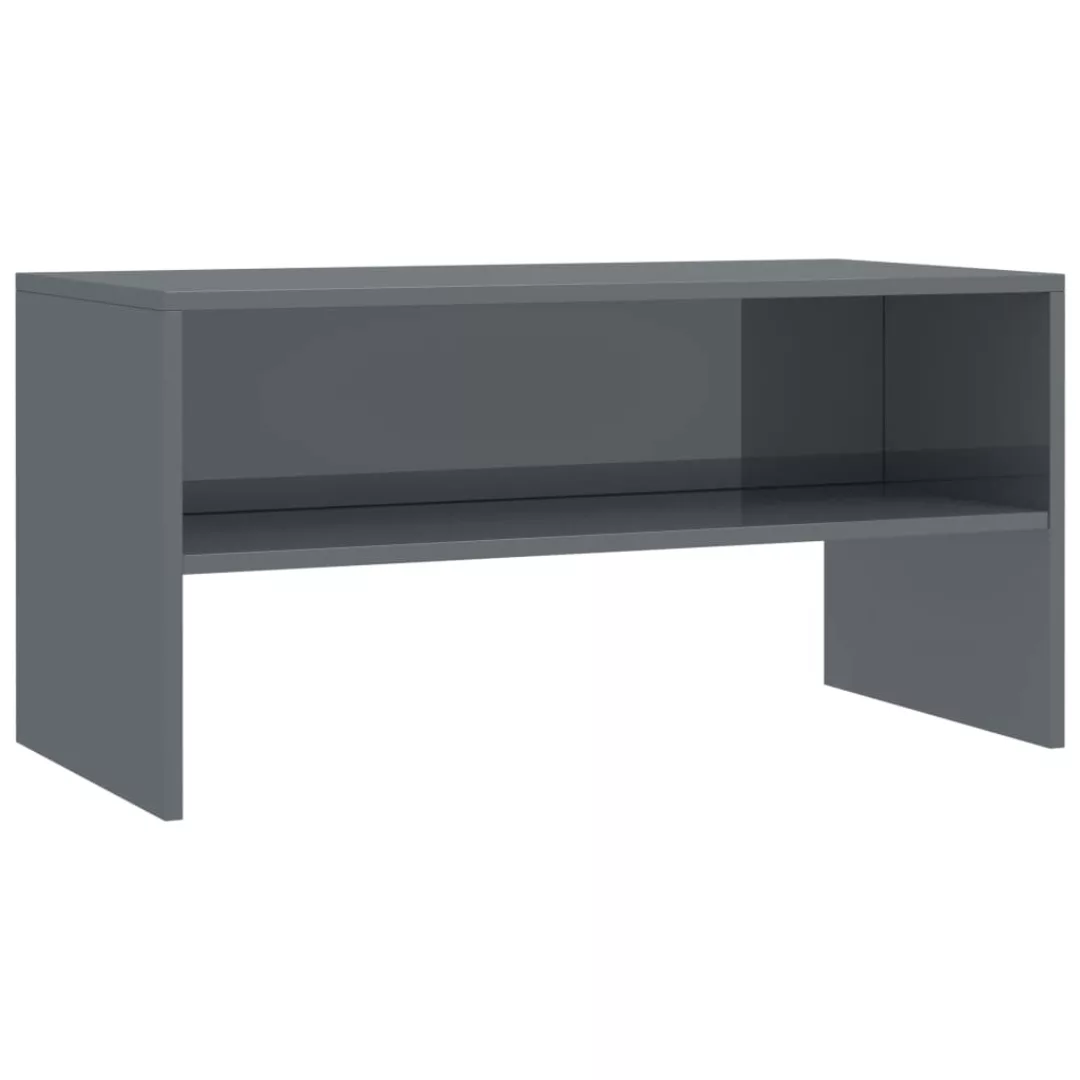 Tv-schrank Hochglanz-grau 80 X 40 X 40 Cm Spanplatte günstig online kaufen