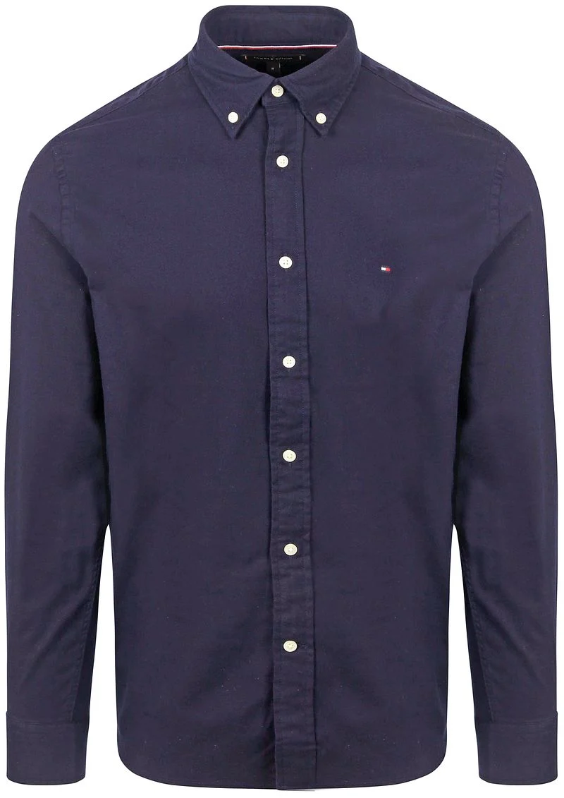 Tommy Hilfiger Hemd Brushed Navy - Größe S günstig online kaufen