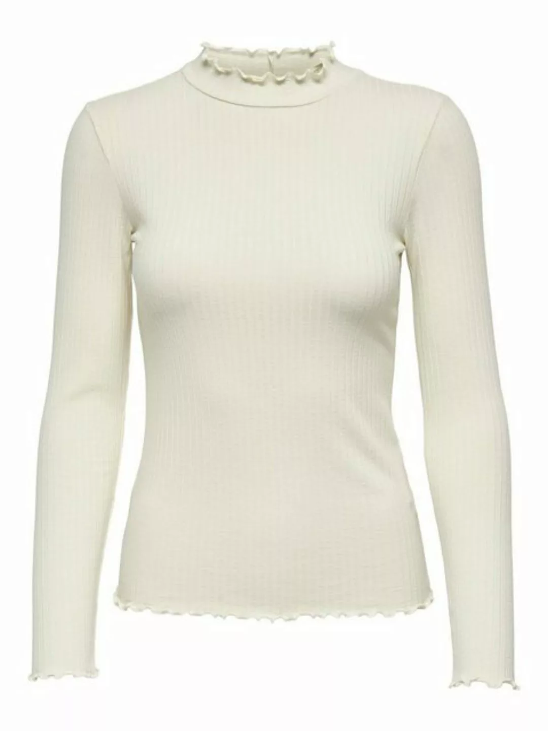 JDY Longsleeve - Langarm Stricktop - Strickpullover gerippt - Stehkragen günstig online kaufen