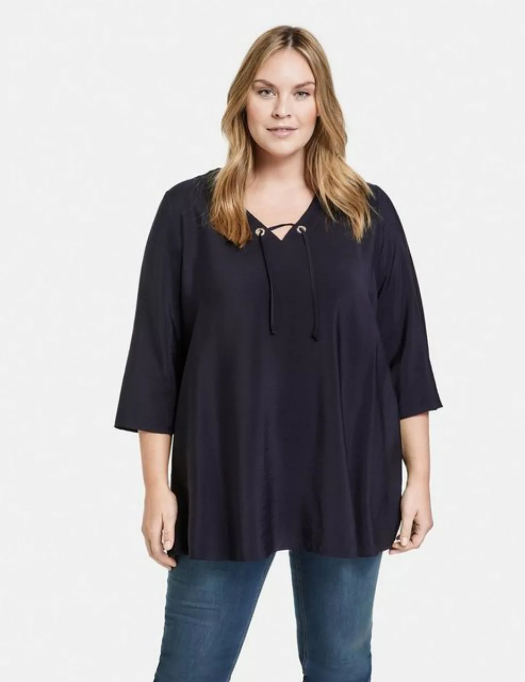 Samoon Klassische Bluse Blusenshirt mit 3/4 Arm günstig online kaufen