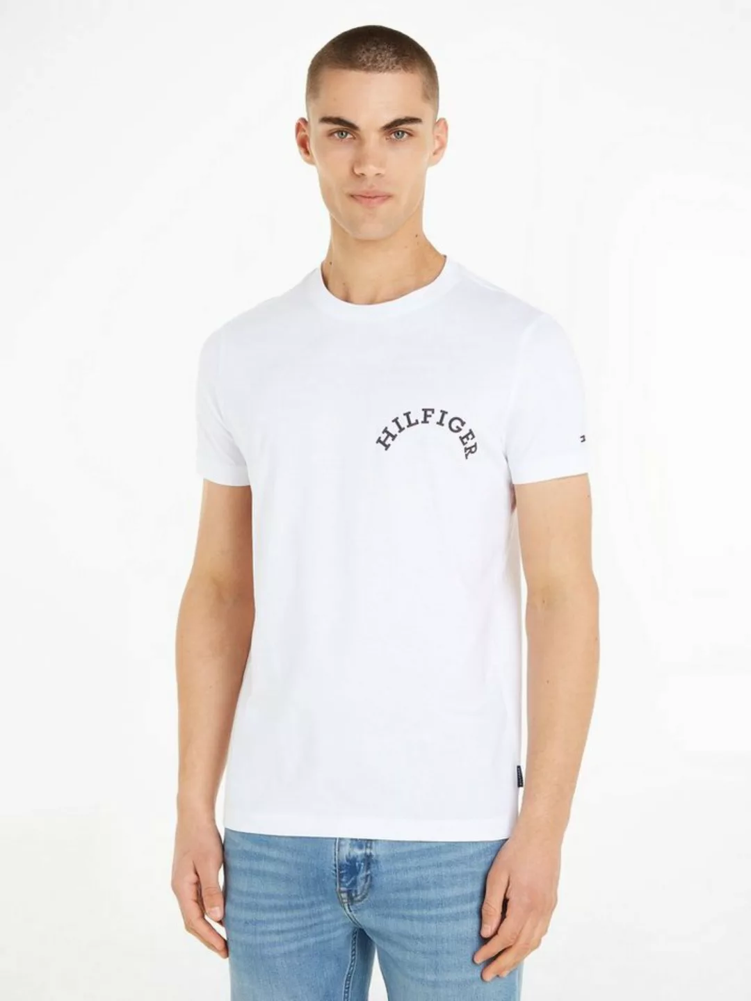 Tommy Hilfiger Kurzarmshirt MONOTYPE BACK PRINT mit großem Hilfiger Print a günstig online kaufen