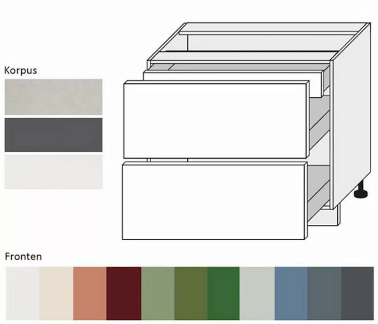 Feldmann-Wohnen Unterschrank Florence (Florence, 1-St) Front- & Korpusfarbe günstig online kaufen