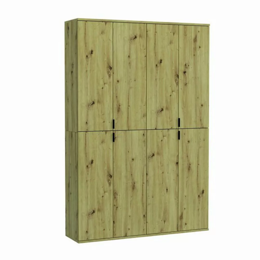 ebuy24 Kleiderschrank ProjektX Kleiderschrank 4+4-türig 8 Türen Eiche De (2 günstig online kaufen