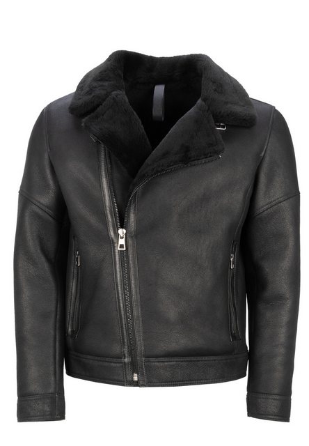 Lolus Lederjacke Edgar Lammfell Herren Lammfelljacke mit hellem und weichem günstig online kaufen