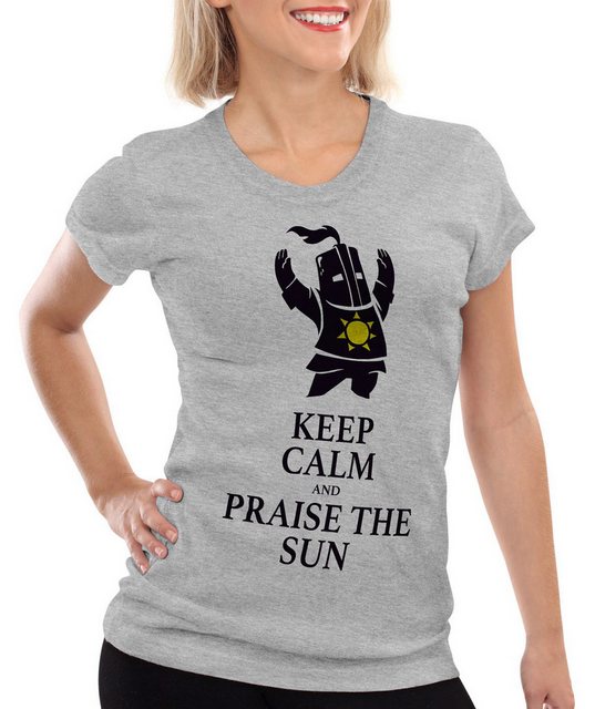 style3 T-Shirt Keep Calm Praise the Sun dark Sunbro Solaire Sonnenritter so günstig online kaufen