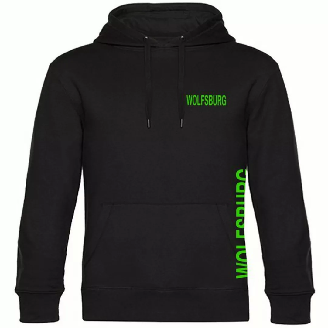 multifanshop Kapuzensweatshirt Wolfsburg - Brust & Seite - Hoodie günstig online kaufen