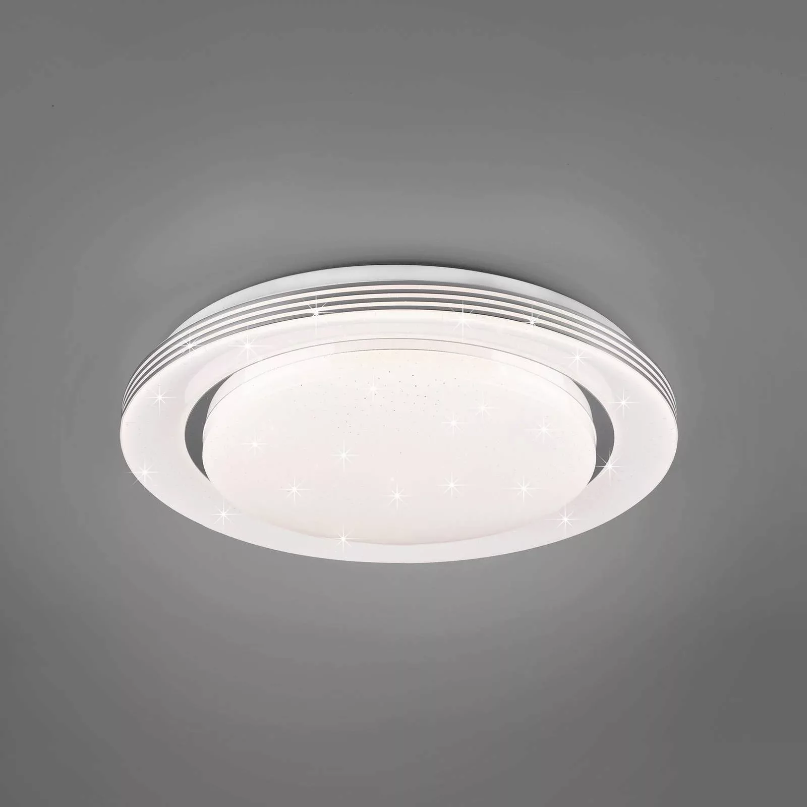 LED-Deckenlampe Atria, Ø 38 cm, weiß, Kunststoff, CCT günstig online kaufen