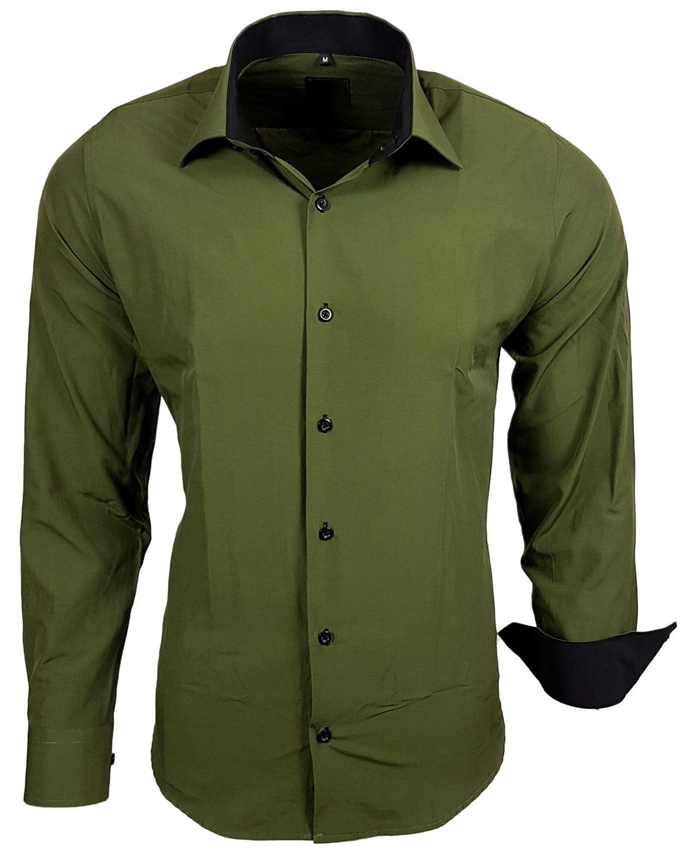 Baxboy Langarmhemd Kentkragen Businesshemd Slim Fit günstig online kaufen