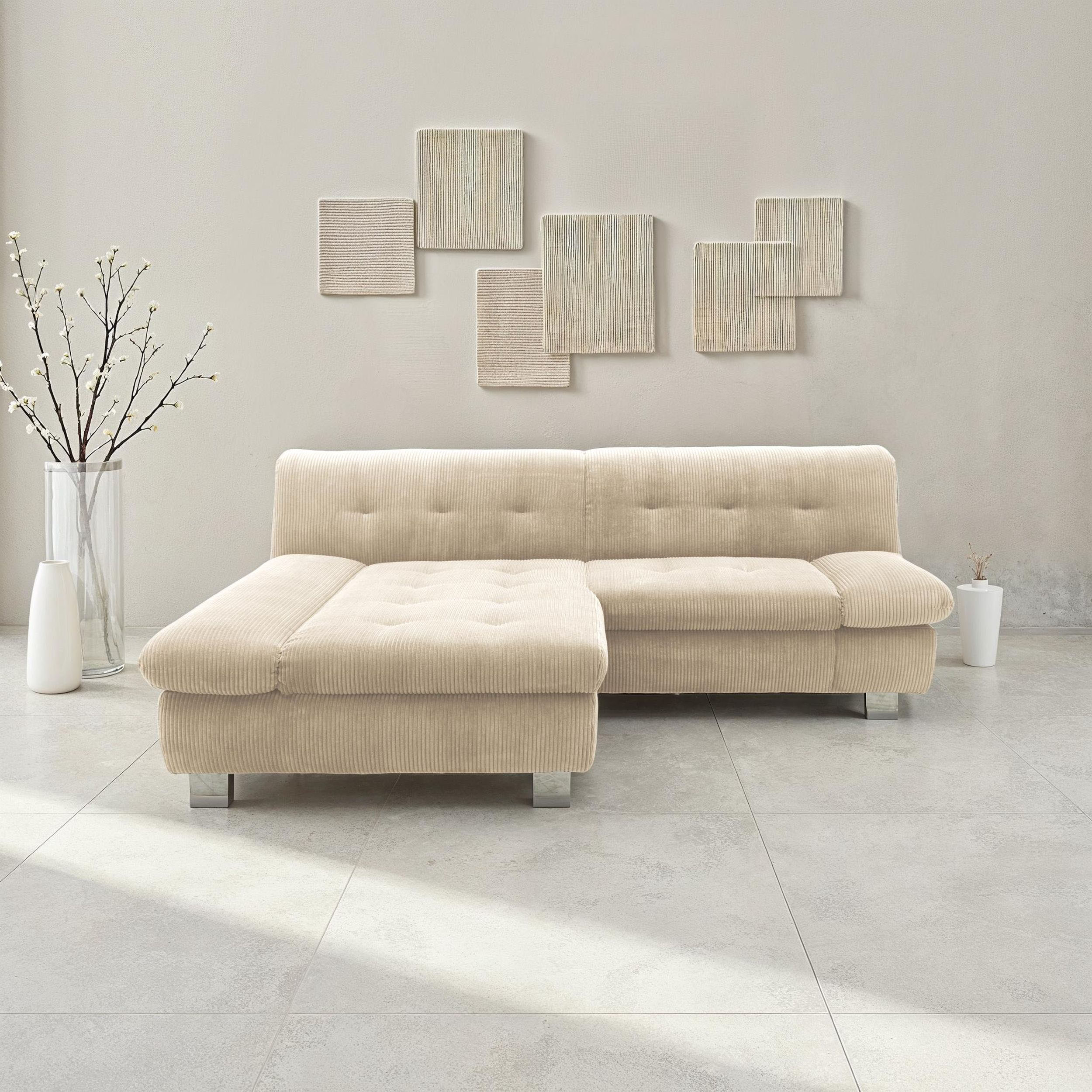 DOMO collection Ecksofa »100031 kompakte Stellmaße, komfortabel und bequem, günstig online kaufen