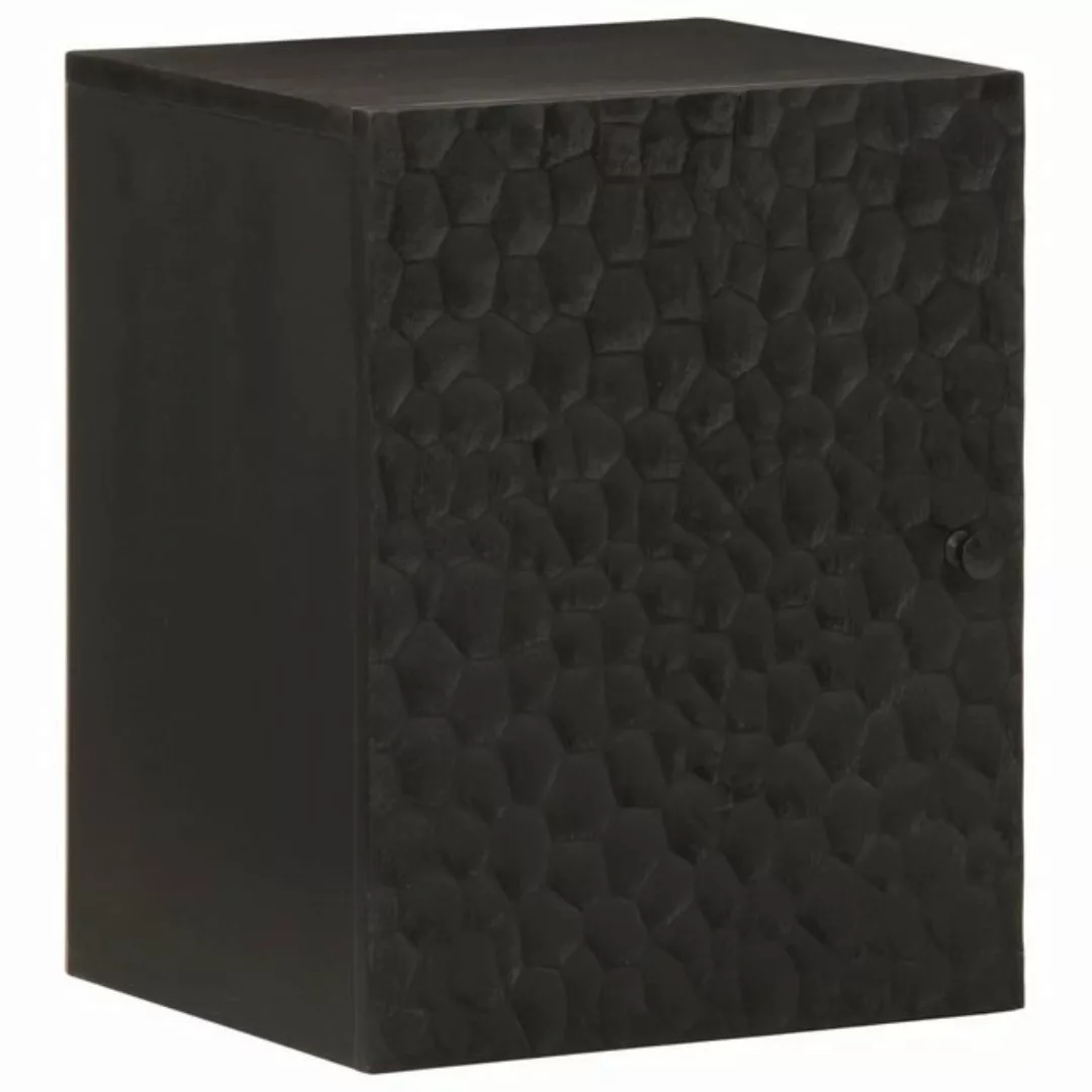 vidaXL Hängeschrank Bad-Wandschrank Schwarz 38x33x48 cm Massivholz (1-St) günstig online kaufen