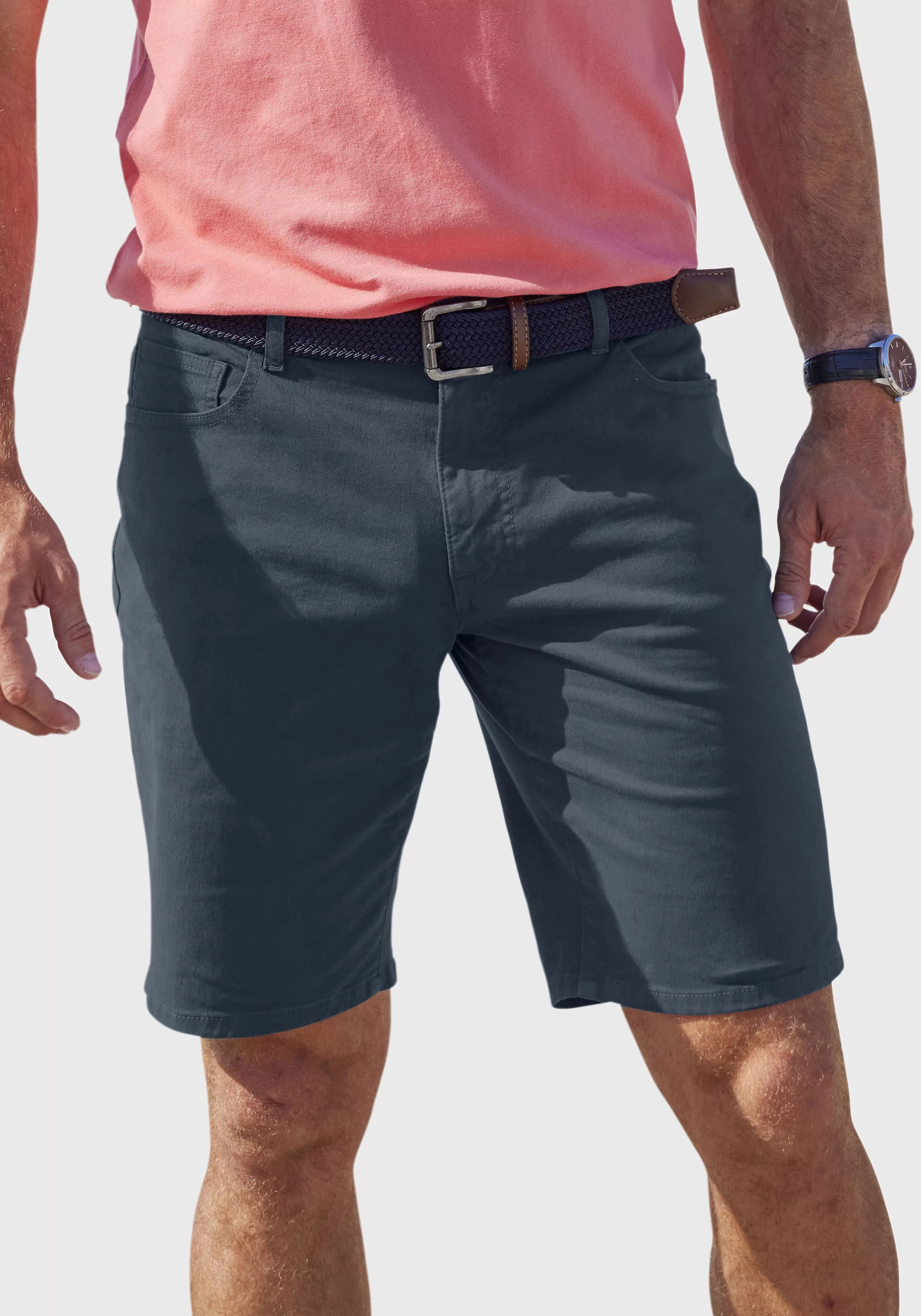 John Devin Chinoshorts regular-fit 5-Pocket Chino-Shorts aus elastischer Ba günstig online kaufen