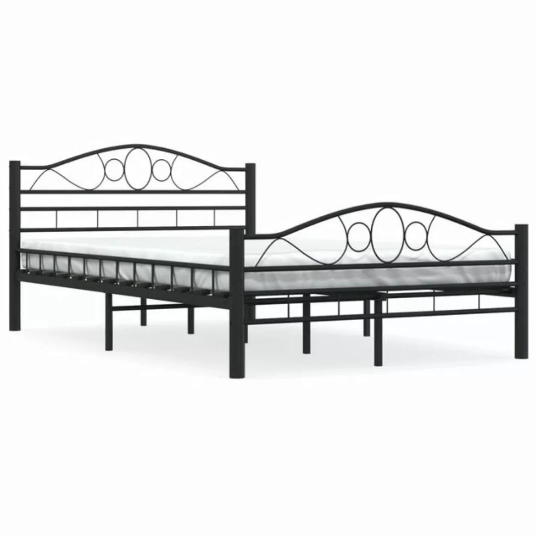 furnicato Bett Bettgestell Schwarz Stahl 140×200 cm günstig online kaufen