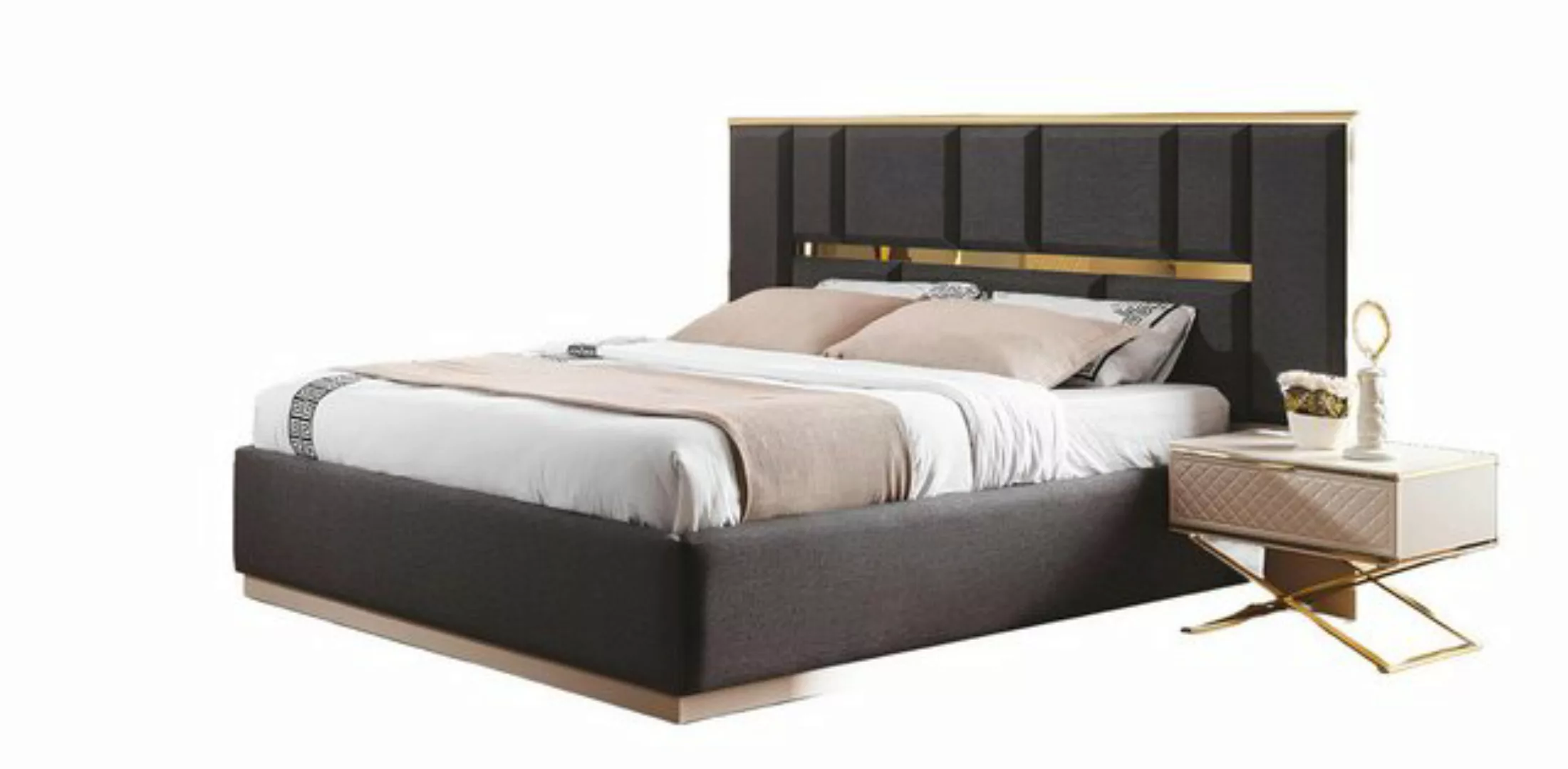 Xlmoebel Bett Schickes 3-teiliges Schlafzimmer-Ensemble in modernem Luxusde günstig online kaufen