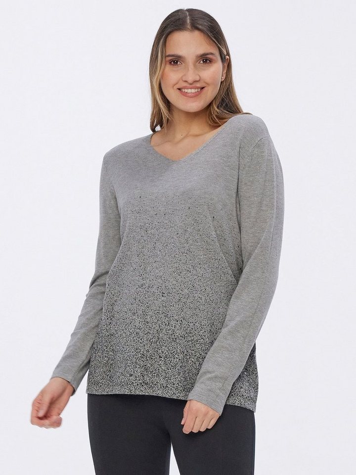 Georg Stiels Strickpullover Langarmpullover figurumspielend mit Glitzerverl günstig online kaufen