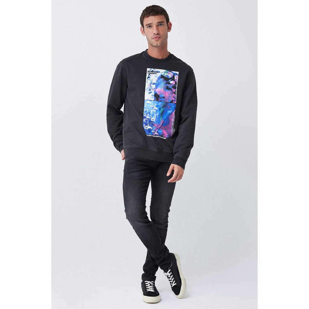 Salsa Jeans 125497-000 / Plush Graphic Pullover S Black günstig online kaufen