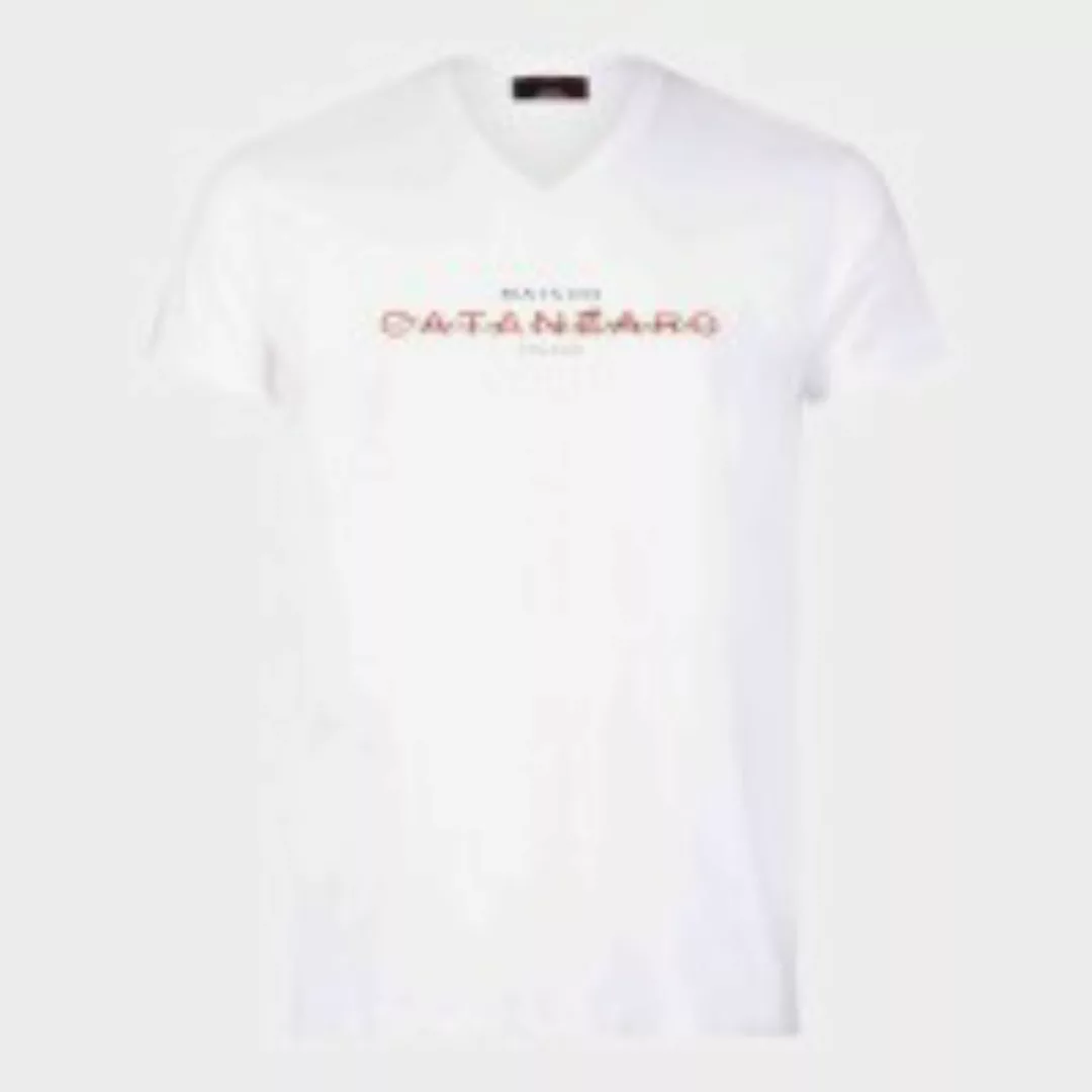 Weißes T-Shirt mit Schriftzug günstig online kaufen