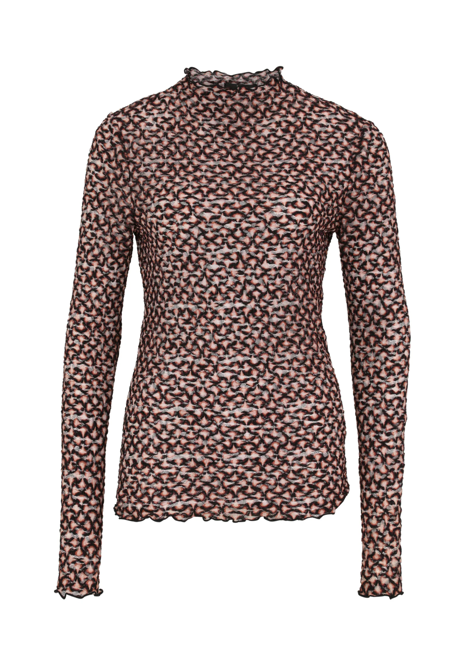 Zero Kurzarmshirt "zero Damen Shirt transparent mit Stehkragen", (1 tlg.), günstig online kaufen
