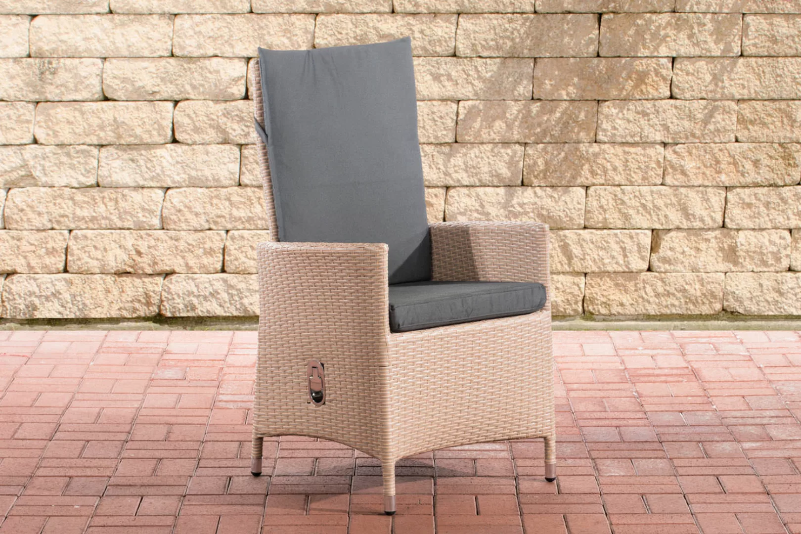 Polyrattan Stuhl Sevilla-sand-Anthrazit günstig online kaufen