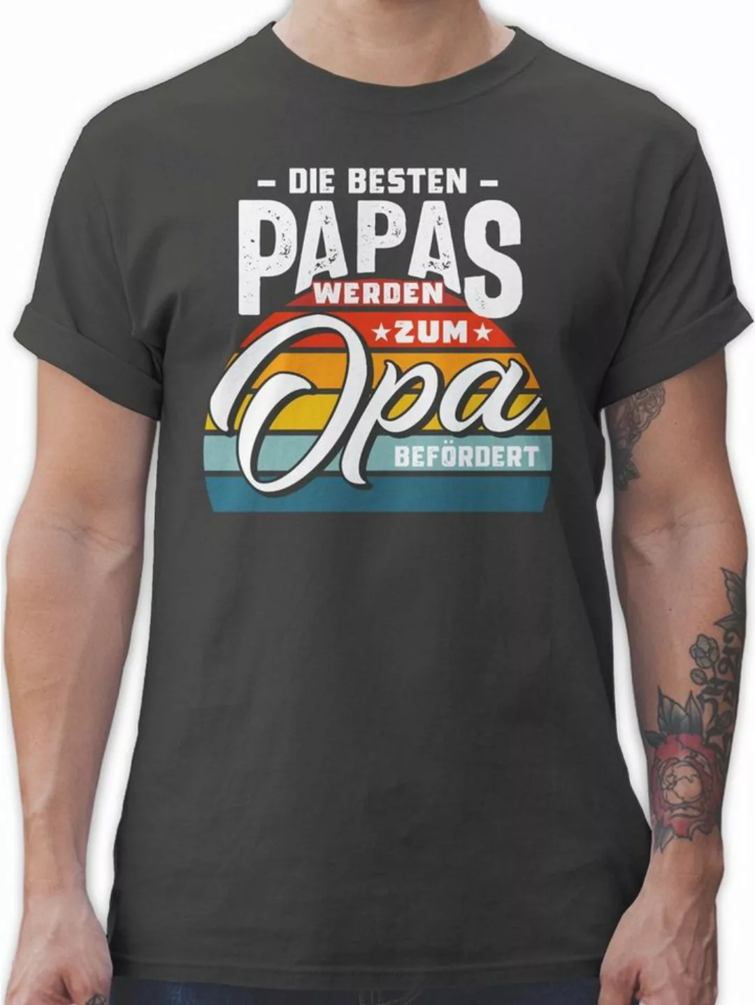 Shirtracer T-Shirt Die besten Papas werden zum Opa befördert I Du wirst Opa günstig online kaufen