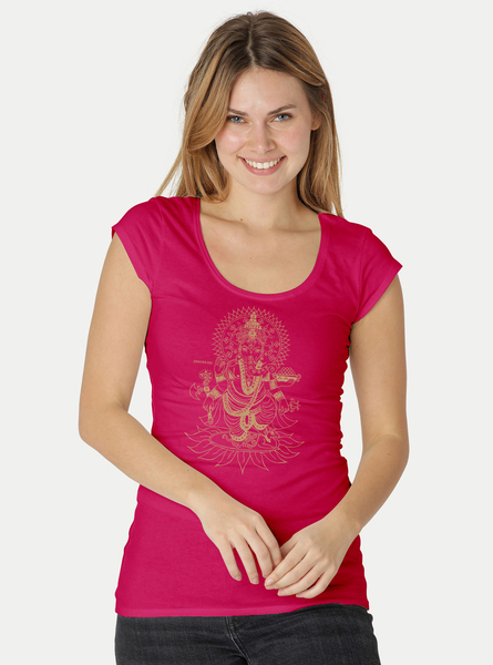 Bio-damen-roundneck-shirt "Ganesha" günstig online kaufen