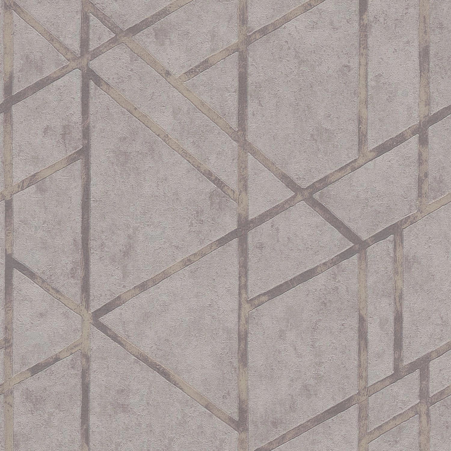PROFHOME 369282-GU Grafik Tapete Geometrisch schimmernd Grau Silber 0,53 m günstig online kaufen