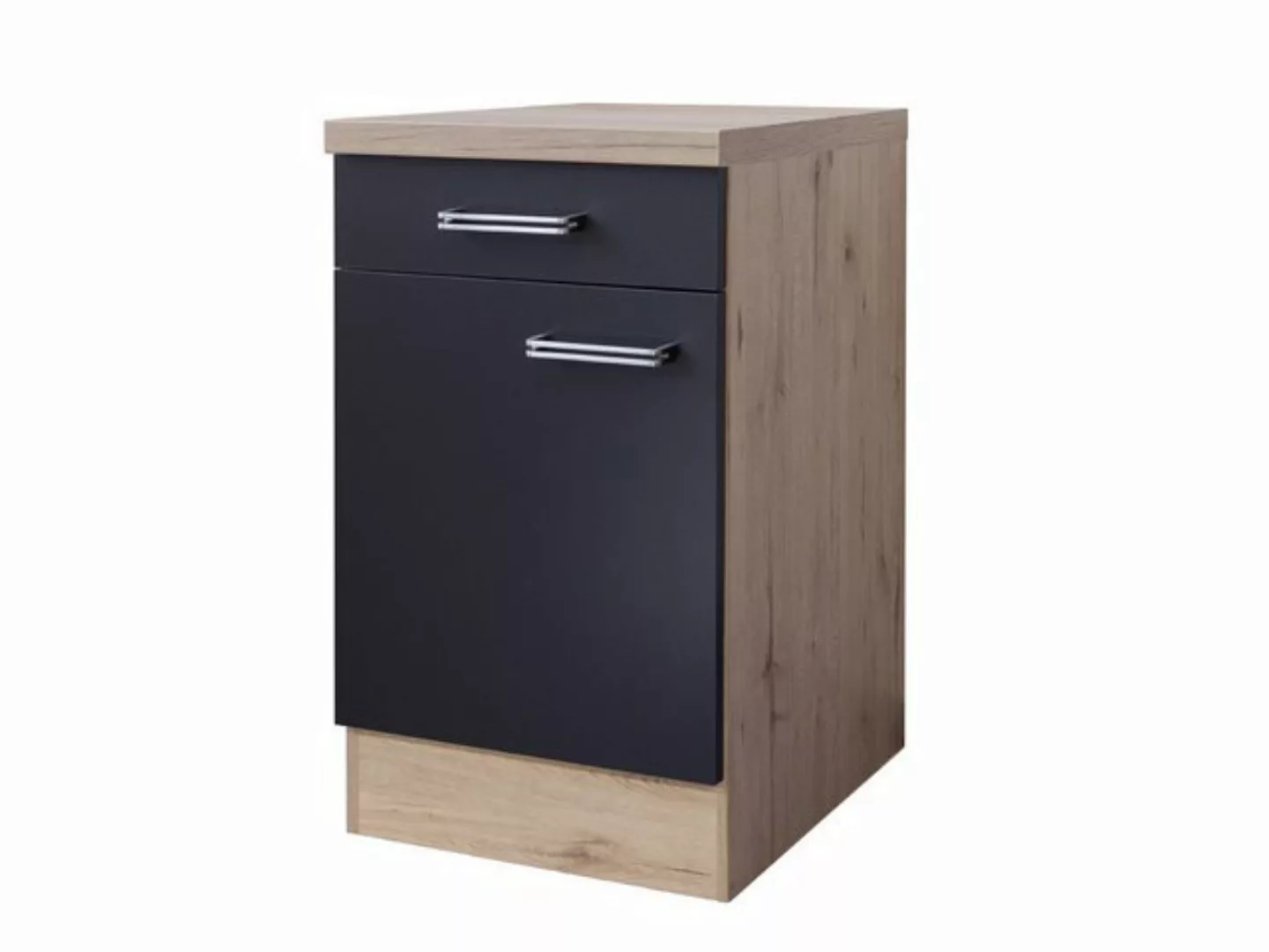 Flex-Well Unterschrank Küchenunterschrank - 50 cm breit - Anthrazit San Rem günstig online kaufen