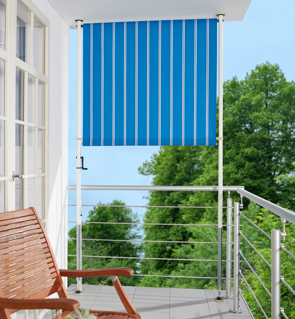 Angerer Freizeitmöbel Klemm-Senkrechtmarkise, blau/weiß, BxH: 120x225 cm günstig online kaufen
