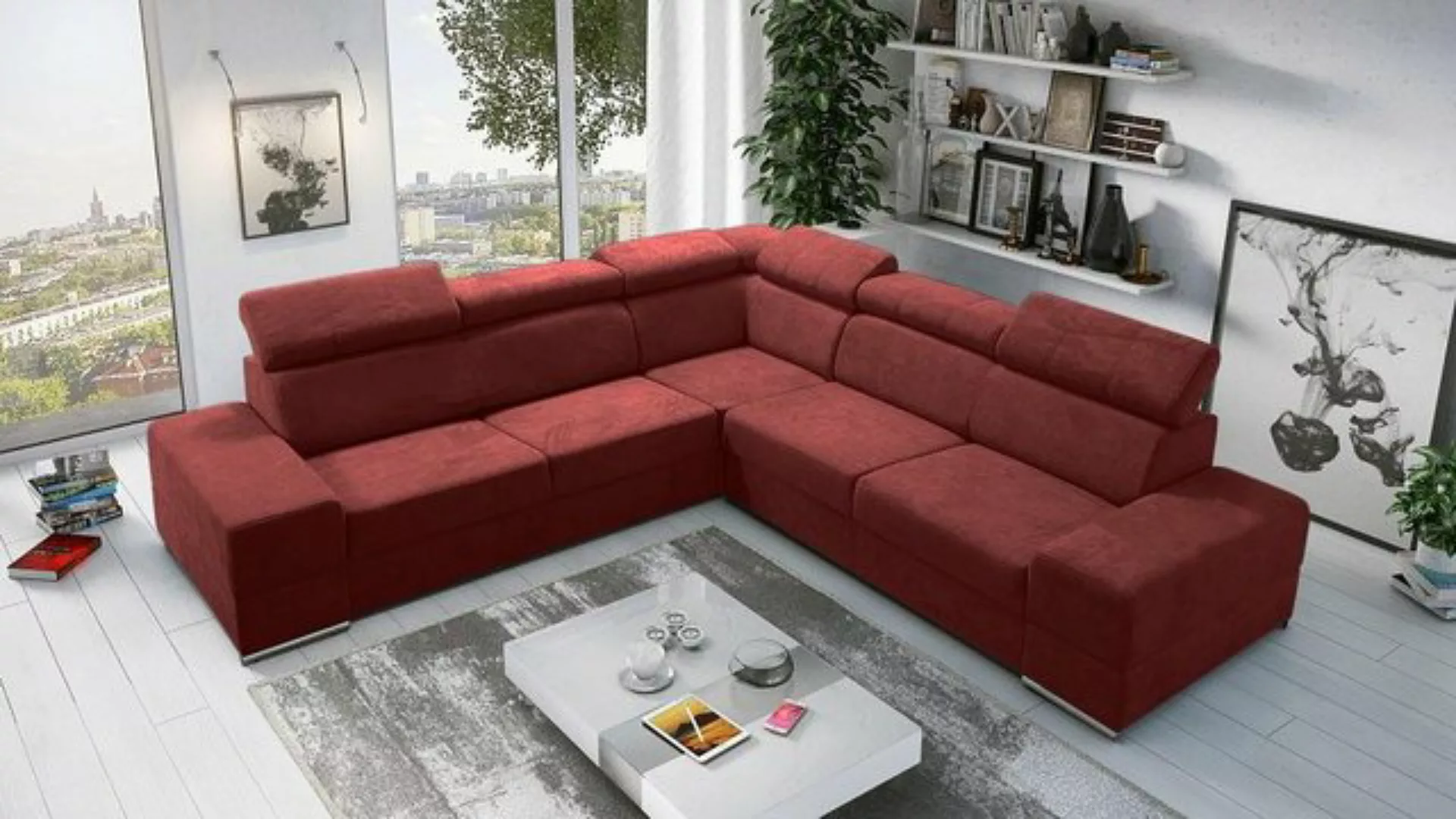 JVmoebel Ecksofa L-Form Designer Sofa Couch Ecksofa Neu Ecksofa Polster, Ma günstig online kaufen