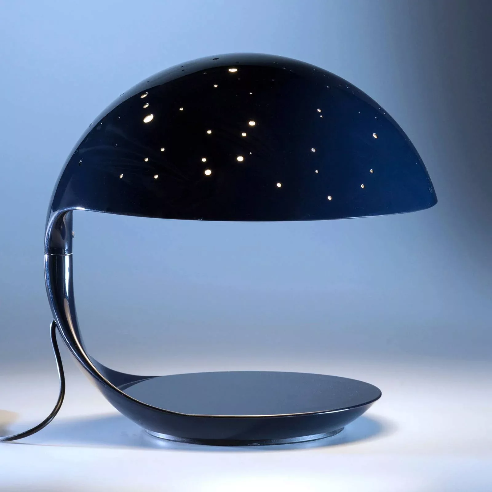 Martinelli Luce Cobra Scorpius Tischleuchte, blau günstig online kaufen