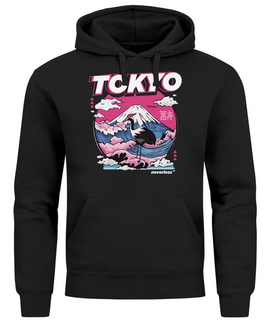 Neverless Hoodie Hoodie Herren Print Tokyo Japan Fuji Frontprint Grafik Jap günstig online kaufen