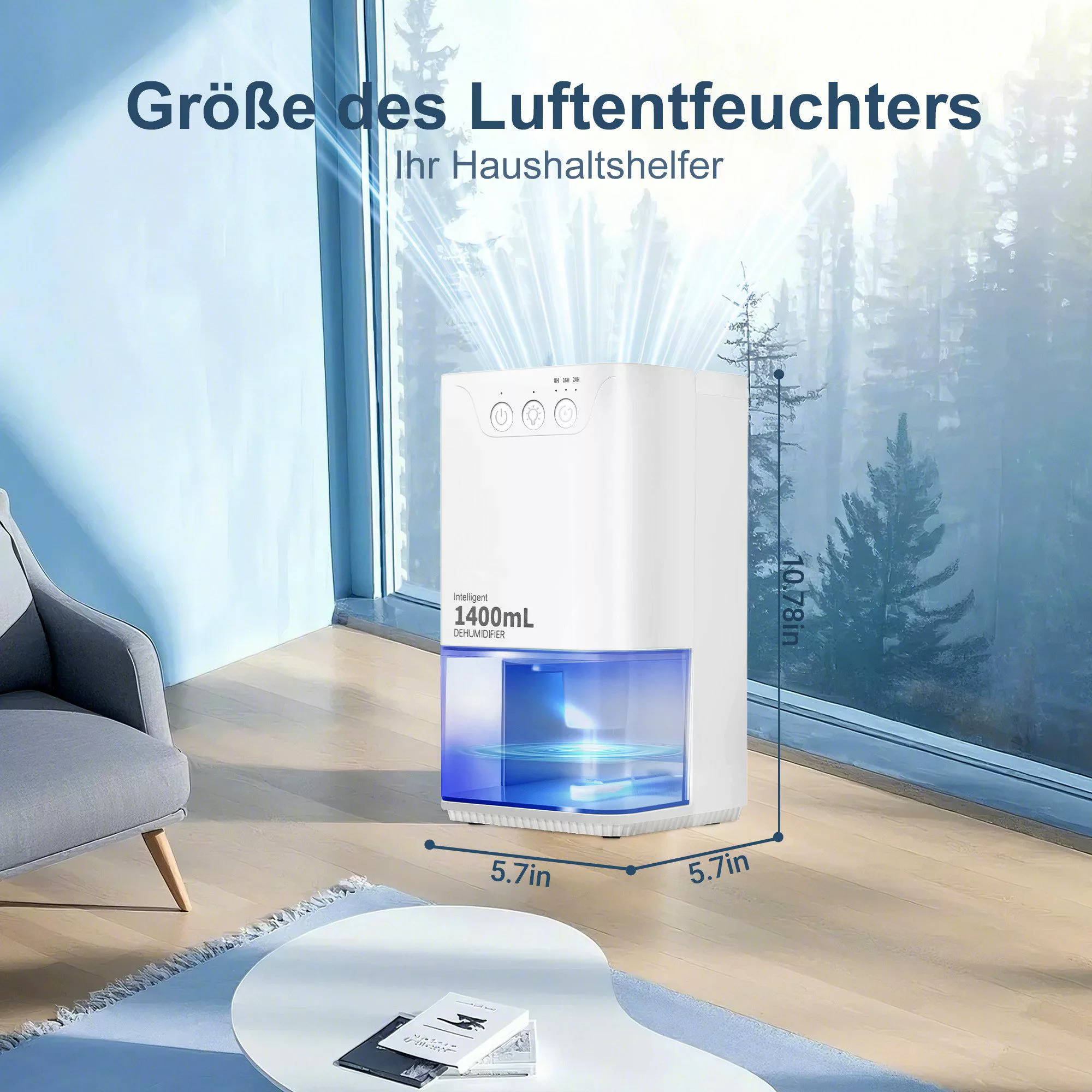 Nettlife Luftentfeuchter Elektrisch 1400ml Entfeuchter Leiser günstig online kaufen