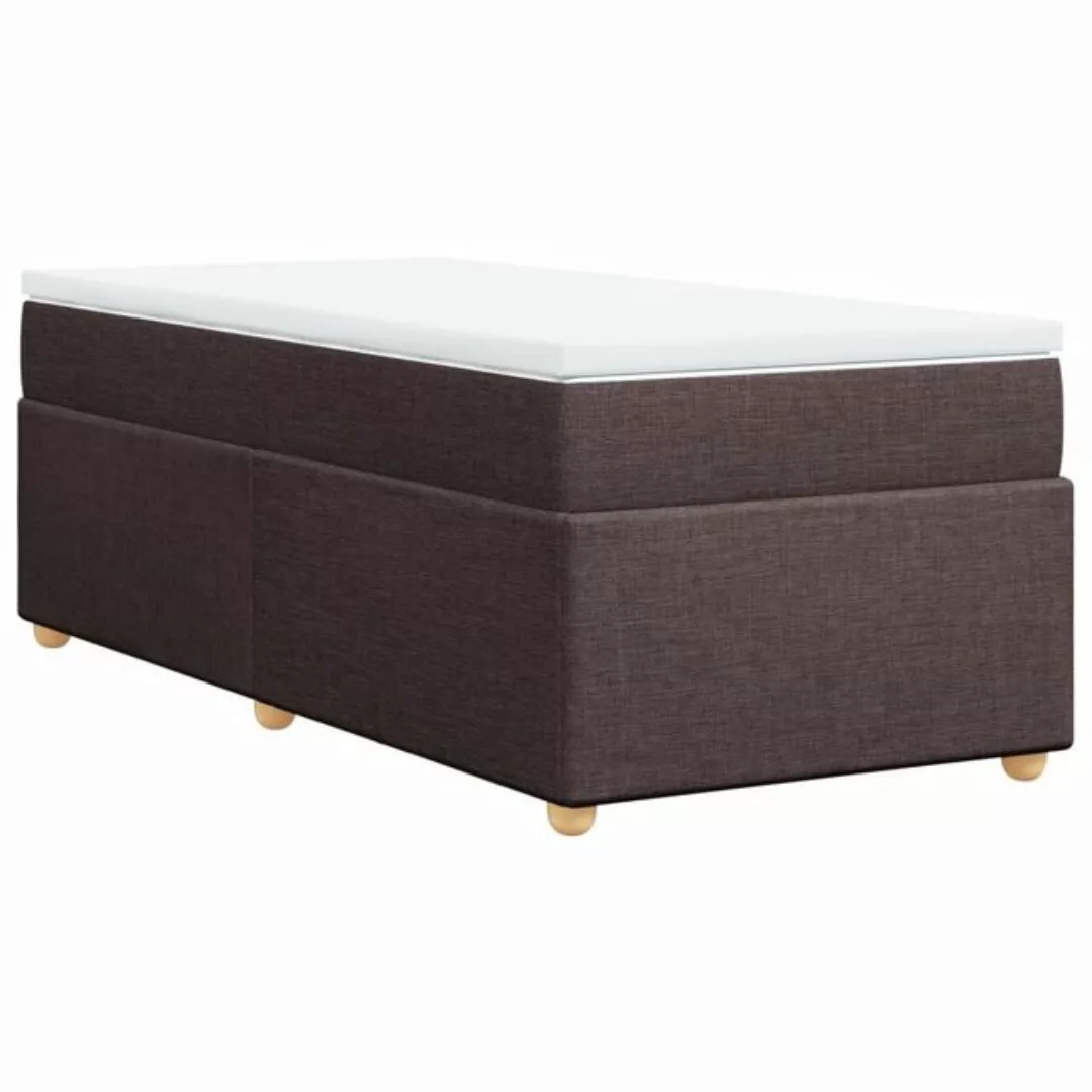 vidaXL Bett Boxspringbett mit Matratze Dunkelbraun 80x200 cm Stoff günstig online kaufen