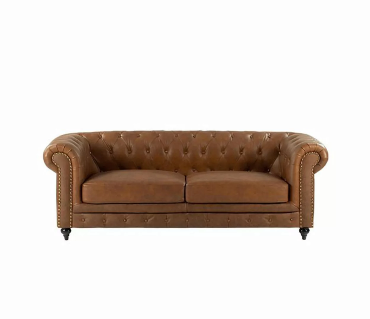 Xlmoebel 2-Sitzer Zweiersitzer Chesterfield-Sofa mit Lederausstattung, 1 Te günstig online kaufen