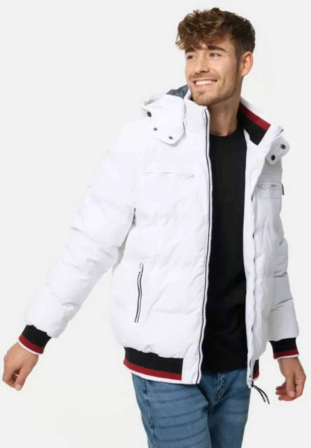 Indicode Winterjacke Marlon mit sportlichem Rippstrickbündchen günstig online kaufen