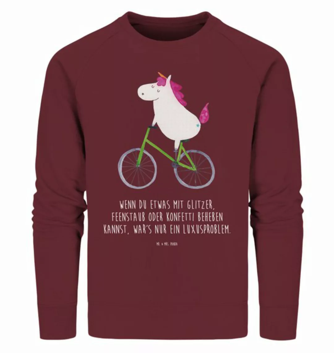 Mr. & Mrs. Panda Longpullover Größe XL Einhorn Radfahrer - Burgundy - Gesch günstig online kaufen