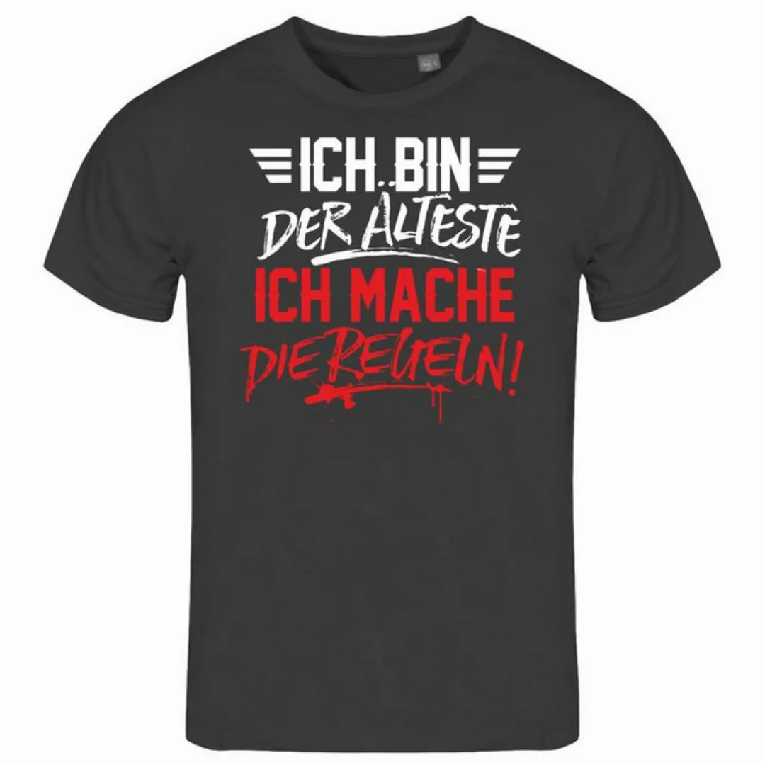 deinshirt Print-Shirt Herren T-Shirt Ich bin der Älteste ich mache die Rege günstig online kaufen